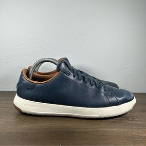 Cole Haan Men's Grandpro Navy Blue Leather Tennis Shoes size 8